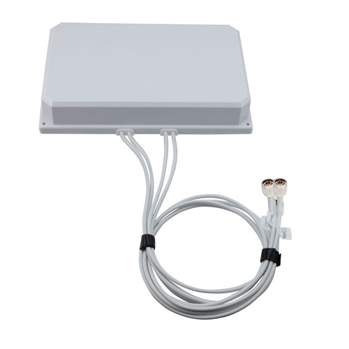 2400-2500, 3300-3800, 5150-7125 MHz Flat Panel MIMO Antenna, 6 dBi Gain, 4 N Type Male Connectors FMANFP1041