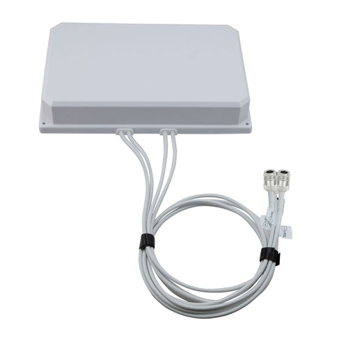 2400-2500, 3300-3800, 5150-7125 MHz Flat Panel MIMO Antenna, 6 dBi Gain, 4 N Type Female Connectors FMANFP1042