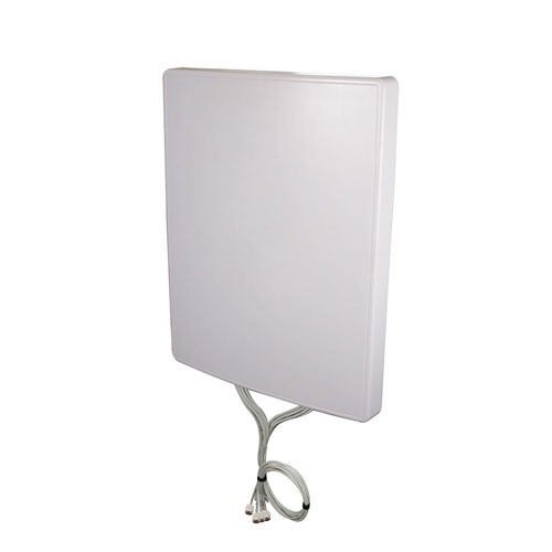 2400-2500, 5150-5850, 6000-7125 MHz Flat Panel MIMO Antenna, 11 dBi Gain, 8 N Type Male Connectors FMANFP1044