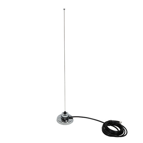 136-174 MHz, 2.5 dBi Gain, Omni-directional Antenna with Magnetic NMO Mount, Reverse Polarity-SMA Plug Connector FMANMOB1005-RSP