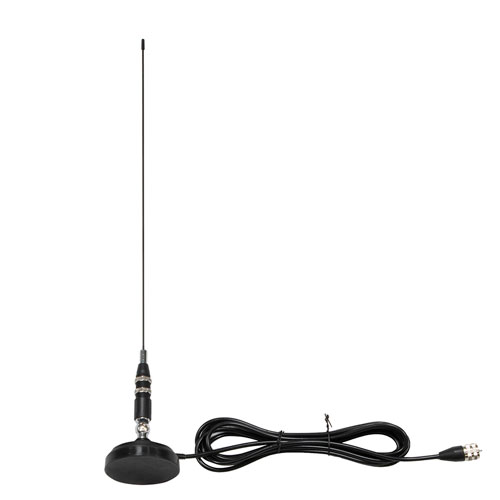 27 MHz Omni Antenna 2 dBi Gain, Magnetic Mount UHF Male Connector, Stainless Steel FMANOM1068