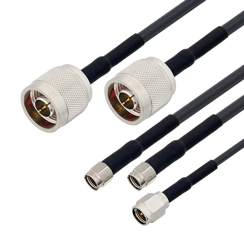 2 Cellular, 2 Wi-Fi, 1 GPS Combination Antenna 2 N Type, 2 RP SMA, 1 SMA Connector White FMANOM1111