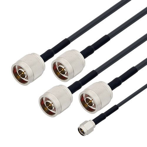 4 Cellular, 1 GPS Combination Antenna 4 N Type, 1 SMA Connector Black FMANOM1112