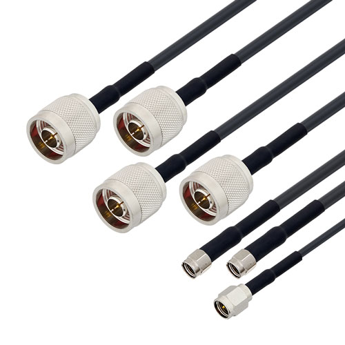 4 Cellular, 2 Wi-Fi, 1 GPS Combination Antenna 4 N Type, 2 RP SMA, 1 SMA Connector Black FMANOM1114