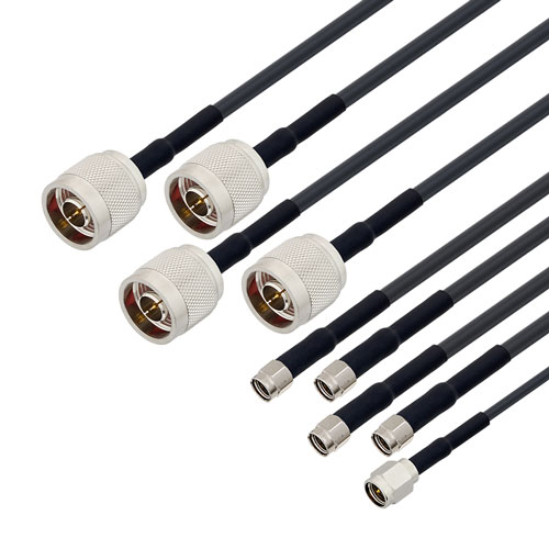 4 Cellular, 4 Wi-Fi, 1 GPS Combination Antenna 4 N Type, 4 RP SMA, 1 SMA Connector Black FMANOM1116