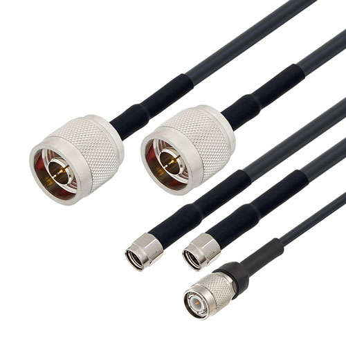 2 Cellular, 2 Wi-Fi, 1 GPS Combination Antenna 2 N Type, 2 RP SMA, 1 TNC Connector Black FMANOM1130