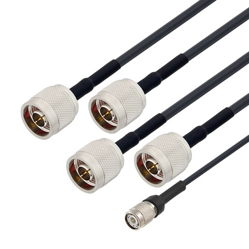 4 Cellular, 1 GPS Combination Antenna 4 N Type, 1 TNC Connector Black FMANOM1132