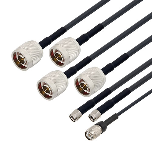 4 Cellular, 2 Wi-Fi, 1 GPS Combination Antenna 4 N Type, 2 RP SMA, 1 TNC Connector White FMANOM1135