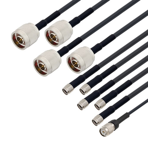 4 Cellular, 5 Wi-Fi, 1 GPS Combination Antenna 4 N Type, 5 RP SMA, 1 TNC Connector Black FMANOM1138