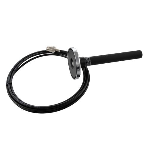 4.4 GHz to 5.9 GHz, Bifilar Omni Antenna, RHCP with 3.75 dBic Gain, Magnetic Mount LMR195 Cable with Type N Female and Black G10 Radome FMANOM1179