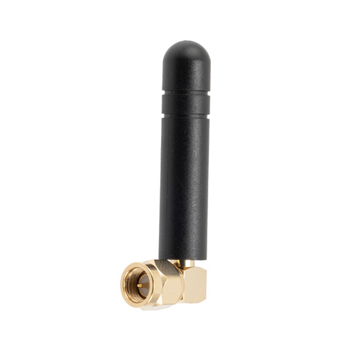 860 MHz to 870 MHz Stubby Antenna, Monopole, 90-degree angle, SMA Male Connector, 1 dBi Gain FMANRBD1036