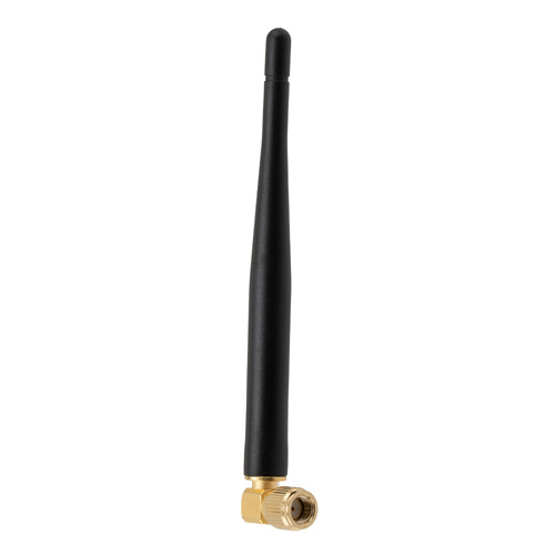 2.4 GHz to 5.85 GHz Dual Band Antenna, Monopole, 90-degree angle, RPSMA Male Connector, 1.2 and 4.26 dBi Gain FMANRBD1043