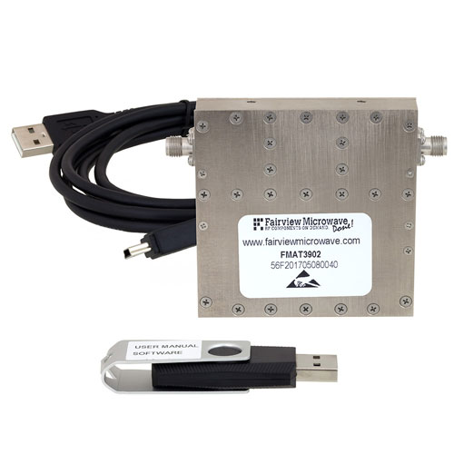 0 to 95 dB Programmable USB Controlled Step Attenuator with a 1 dB Step SMA Female to SMA Female from 200 MHz to 6 GHz FMAT3902