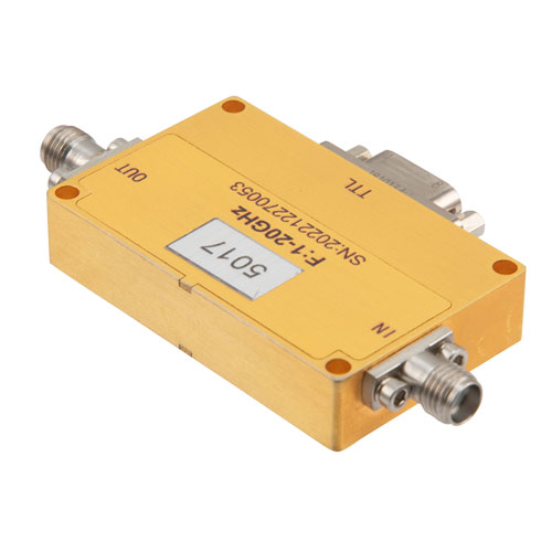 1 GHz to 20 GHz Digital Control Attenuator, 63.5 dB, 7 Bits, 0.5 dB Step Size, Field Replaceable SMA FMAT5017