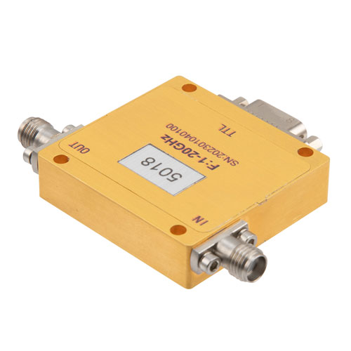 1 GHz to 20 GHz Digital Control Attenuator, 127.5 dB, 8 Bits, 0.5 dB Step Size, Field Replaceable SMA FMAT5018