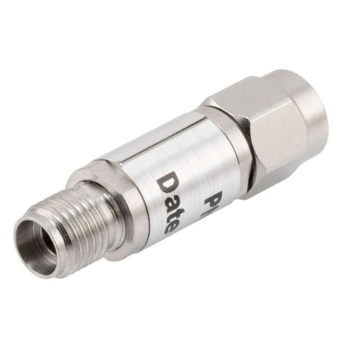 1 dB Fixed Attenuator 2.92mm Male (Plug) to 2.92mm Female (Jack) Up to 40 GHz Rated to 0.5 Watts, Passivated Stainless Steel Body, 1.35 VSWR FMAT7429-1
