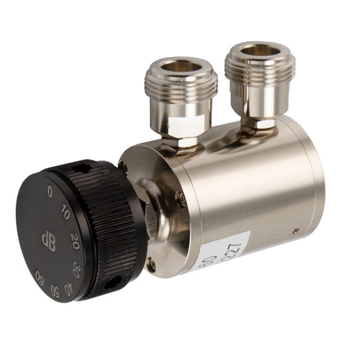 0 to 60 dB Rotary Step Attenuator, N-type Female to N-type Female With 10 dB Step Rated to 2 Watts Up to 6 GHz FMAT7439N-60