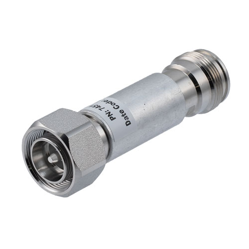 10 dB Fixed Attenuator, 4.3-10 Male (Plug) to 4.3-10 Female (Jack) Up to 6 GHz Rated to 2 Watts, 1.3:1 VSWR FMAT7451-10