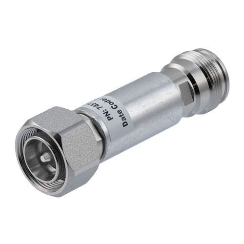 2 dB Fixed Attenuator, 4.3-10 Male (Plug) to 4.3-10 Female (Jack) Up to 6 GHz Rated to 2 Watts, 1.3:1 VSWR FMAT7451-2
