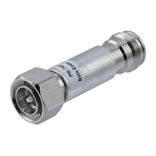 5 dB Fixed Attenuator, 4.3-10 Male (Plug) to 4.3-10 Female (Jack) Up to 6 GHz Rated to 2 Watts, 1.3:1 VSWR FMAT7451-5