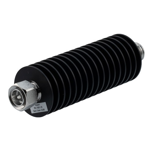 10 dB Fixed Attenuator, 4.3-10 Male (Plug) to 4.3-10 Female (Jack) Up to 6 GHz Rated to 100 Watts, 1.35:1 VSWR FMAT7453-10