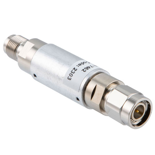 10 dB Fixed Attenuator TNC Male (Plug) to TNC Female (Jack) Up to 12.4 GHz Rated to 5 Watts, Brass Nickel Body, 1.35:1 VSWR FMAT7462-10