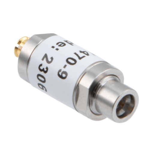 9 dB Fixed Attenuator SMP Male (Plug) to SMP Female (Jack) Up to 18 GHz Rated to 1 Watt, Stainless Steel Body, 1.35:1 VSWR FMAT7470-9