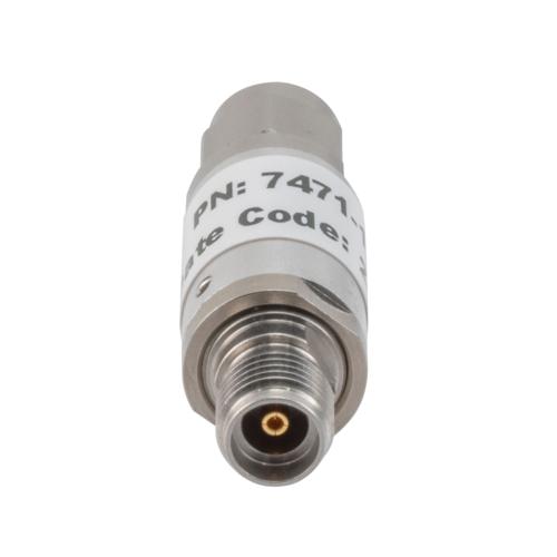 10 dB Fixed Attenuator 3.5mm Male (Plug) to 3.5mm Female (Jack) up to 26.5 GHz Rated to 2 Watts, Aluminum Body, 1.45:1 VSWR FMAT7471-10