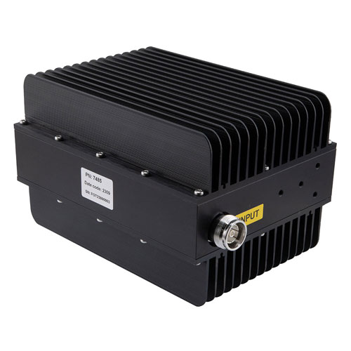 Low PIM 10 dB Fixed Attenuator 4.3-10 Female (Jack) to 4.3-10 Female (Jack) 0.6 GHz to 6 GHz Rated to 200 Watts Anodized Aluminum 1.3:1 VSWR FMAT7485-10