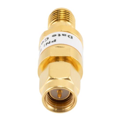 10 dB Fixed Attenuator SMA Male (Plug) to SMA Female (Jack) up to 26.5 GHz Rated to 2 Watts, Brass Gold Plated Body, 1.35:1 VSWR FMAT7487-10