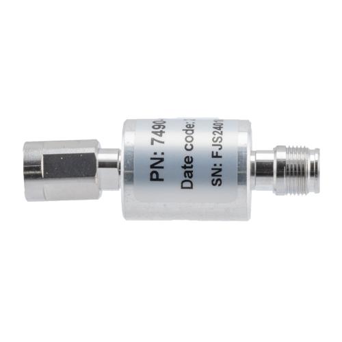 6 dB Fixed Attenuator NEX10 Male (Plug) to NEX10 Female (Jack) Up to 6 GHz Rated to 5 Watts, Aluminum Body, 1.25:1 VSWR FMAT7490-6