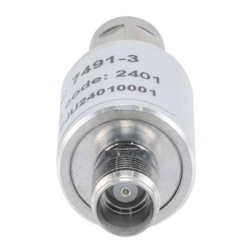 3 dB Fixed Attenuator NEX10 Male (Plug) to NEX10 Female (Jack) Up to 6 GHz Rated to 10 Watts, Aluminum Body, 1.25:1 VSWR FMAT7491-3