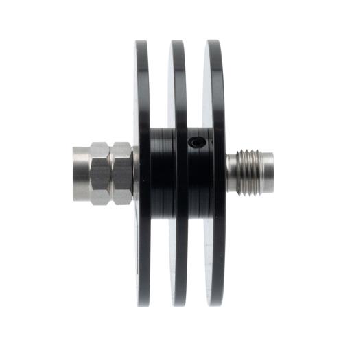 10 dB Fixed Attenuator 2.4mm Male (Plug) to 2.4mm Female (Jack) up to 50 GHz Rated to 5 Watts, Aluminum Body, 1.45:1 VSWR FMAT7511-10