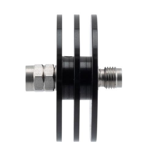 20 dB Fixed Attenuator 2.4mm Male (Plug) to 2.4mm Female (Jack) up to 50 GHz Rated to 5 Watts, Aluminum Body, 1.45:1 VSWR FMAT7511-20