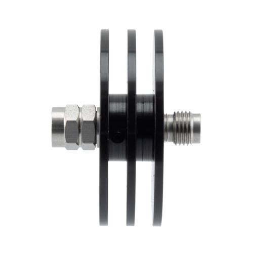 30 dB Fixed Attenuator 2.4mm Male (Plug) to 2.4mm Female (Jack) up to 50 GHz Rated to 5 Watts, Aluminum Body, 1.45:1 VSWR FMAT7511-30