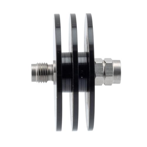 6 dB Fixed Attenuator 2.4mm Male (Plug) to 2.4mm Female (Jack) up to 50 GHz Rated to 5 Watts, Aluminum Body, 1.45:1 VSWR FMAT7511-6