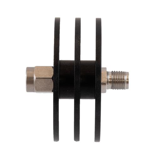 20 dB Fixed Attenuator 2.92mm Male (Plug) to 2.92mm Female (Jack) Up to 40 GHz Rated to 5 Watts, Black Aluminum Body, 1.35 VSWR FMAT7512-20