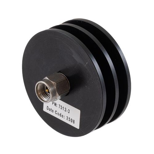3 dB Fixed Attenuator 2.92mm Male (Plug) to 2.92mm Female (Jack) Up to 40 GHz Rated to 5 Watts, Black Aluminum Body, 1.35 VSWR FMAT7512-3