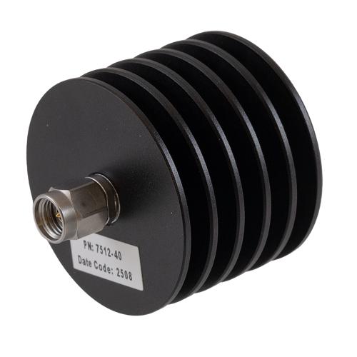 40 dB Fixed Attenuator 2.92mm Male (Plug) to 2.92mm Female (Jack) Up to 40 GHz Rated to 5 Watts, Black Aluminum Body, 1.4 VSWR FMAT7512-40