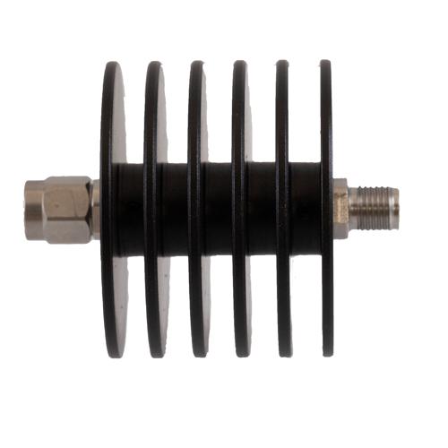 40 dB Fixed Attenuator 2.92mm Male (Plug) to 2.92mm Female (Jack) Up to 40 GHz Rated to 5 Watts, Black Aluminum Body, 1.4 VSWR FMAT7512-40