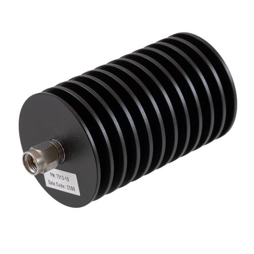 10 dB Fixed Attenuator 2.92mm Male (Plug) to 2.92mm Female (Jack) Up to 40 GHz Rated to 20 Watts, Black Aluminum Body, 1.4 VSWR FMAT7513-10