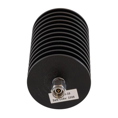 20 dB Fixed Attenuator 2.92mm Male (Plug) to 2.92mm Female (Jack) Up to 40 GHz Rated to 20 Watts, Black Aluminum Body, 1.4 VSWR FMAT7513-20