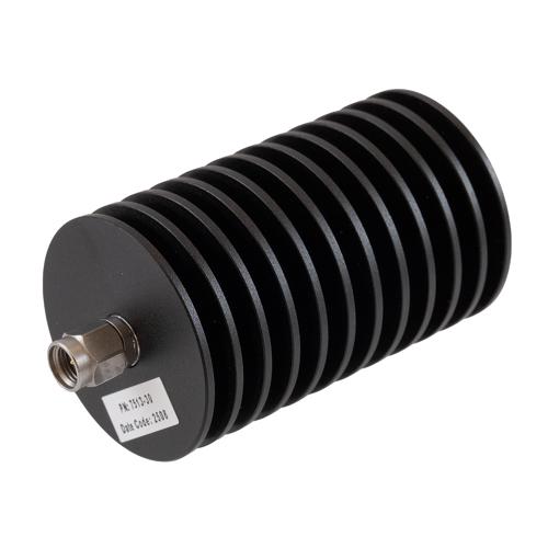 30 dB Fixed Attenuator 2.92mm Male (Plug) to 2.92mm Female (Jack) Up to 40 GHz Rated to 20 Watts, Black Aluminum Body, 1.4 VSWR FMAT7513-30