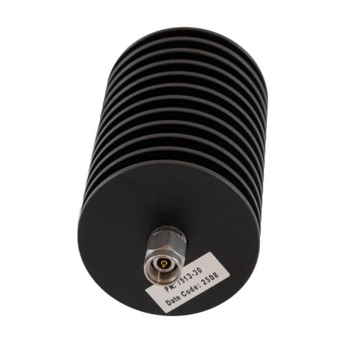 30 dB Fixed Attenuator 2.92mm Male (Plug) to 2.92mm Female (Jack) Up to 40 GHz Rated to 20 Watts, Black Aluminum Body, 1.4 VSWR FMAT7513-30