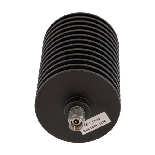 40 dB Fixed Attenuator 2.92mm Male (Plug) to 2.92mm Female (Jack) Up to 40 GHz Rated to 20 Watts, Black Aluminum Body, 1.4 VSWR FMAT7513-40