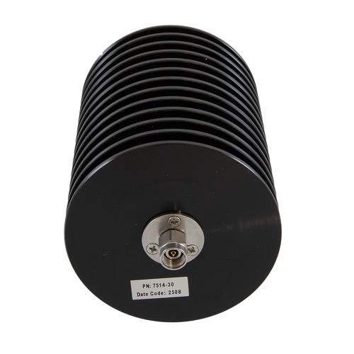 30 dB Fixed Attenuator 2.92mm Male (Plug) to 2.92mm Female (Jack) Up to 40 GHz Rated to 50 Watts, Black Aluminum Body, 1.5 VSWR FMAT7514-30