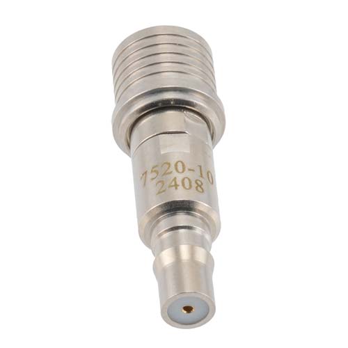 10 dB Fixed Attenuator QMA Male (Plug) to QMA Female (Jack) Up to 6 GHz Rated to 2 Watts, Brass Tri-Metal Body, 1.3:1 VSWR FMAT7520-10