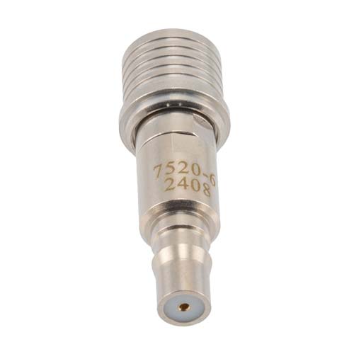 6 dB Fixed Attenuator QMA Male (Plug) to QMA Female (Jack) Up to 6 GHz Rated to 2 Watts, Brass Tri-Metal Body, 1.3:1 VSWR FMAT7520-6