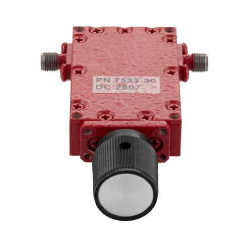 0 to 30 dB Variable Attenuator, SMA Female to SMA Female from 4 GHz to 8 GHz Rated to 5 Watts FMAT7533-30