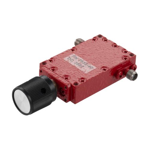 0 to 40 dB Variable Attenuator, SMA Female to SMA Female from 4 GHz to 12.4 GHz Rated to 5 Watts FMAT7535-40